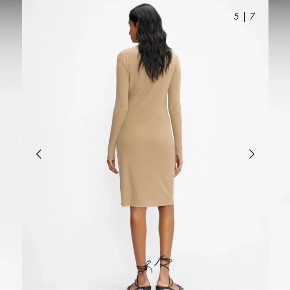 Ted Baker Neyda Jersey Drape Wrap Dress Long Sleeve Lightweight Knit Dress